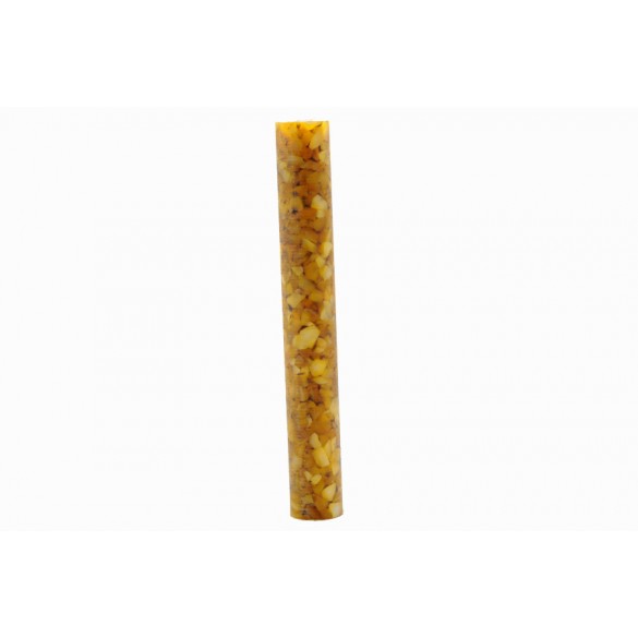 Raw fossilized amber acrylic rod 150 mm x 20 mm