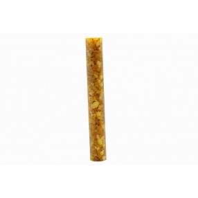 Raw fossilized amber acrylic rod 150 mm x 20 mm